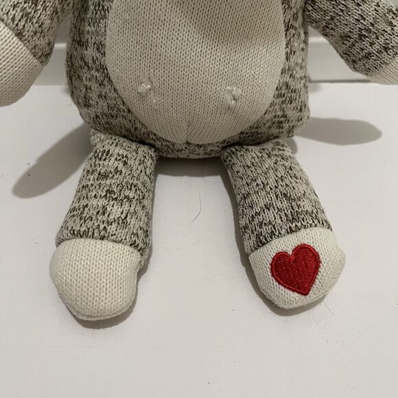 Russell Stover Gray Heathered Red Heart Paw Plush Dog 9" Stuffed Animal - Picture 4 of 9
